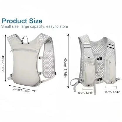 Running Vest for Women Men, Adjustable Chest Strap Running Hydration Vest Lightweight Reflective Hydration Backpack for Marathon