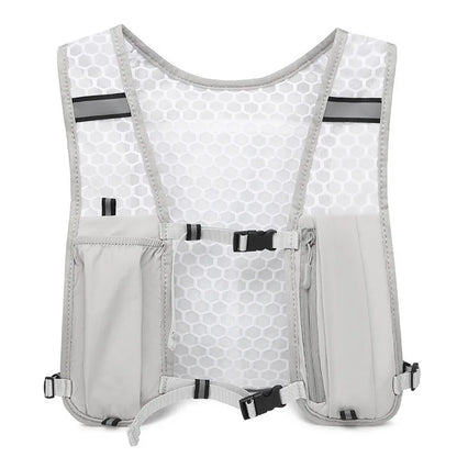 Running Vest for Women Men, Adjustable Chest Strap Running Hydration Vest Lightweight Reflective Hydration Backpack for Marathon