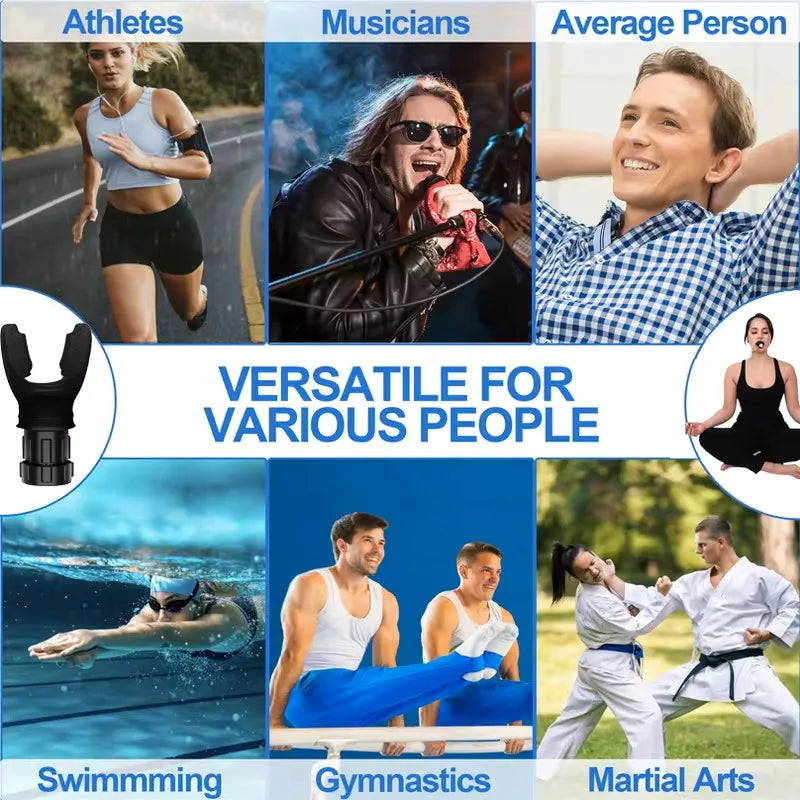 1Pcs Breathing Exercise for Lungs Portable Breath Fitness Exerciser Device Endurance Workout with Adjustable Resistances Sports
