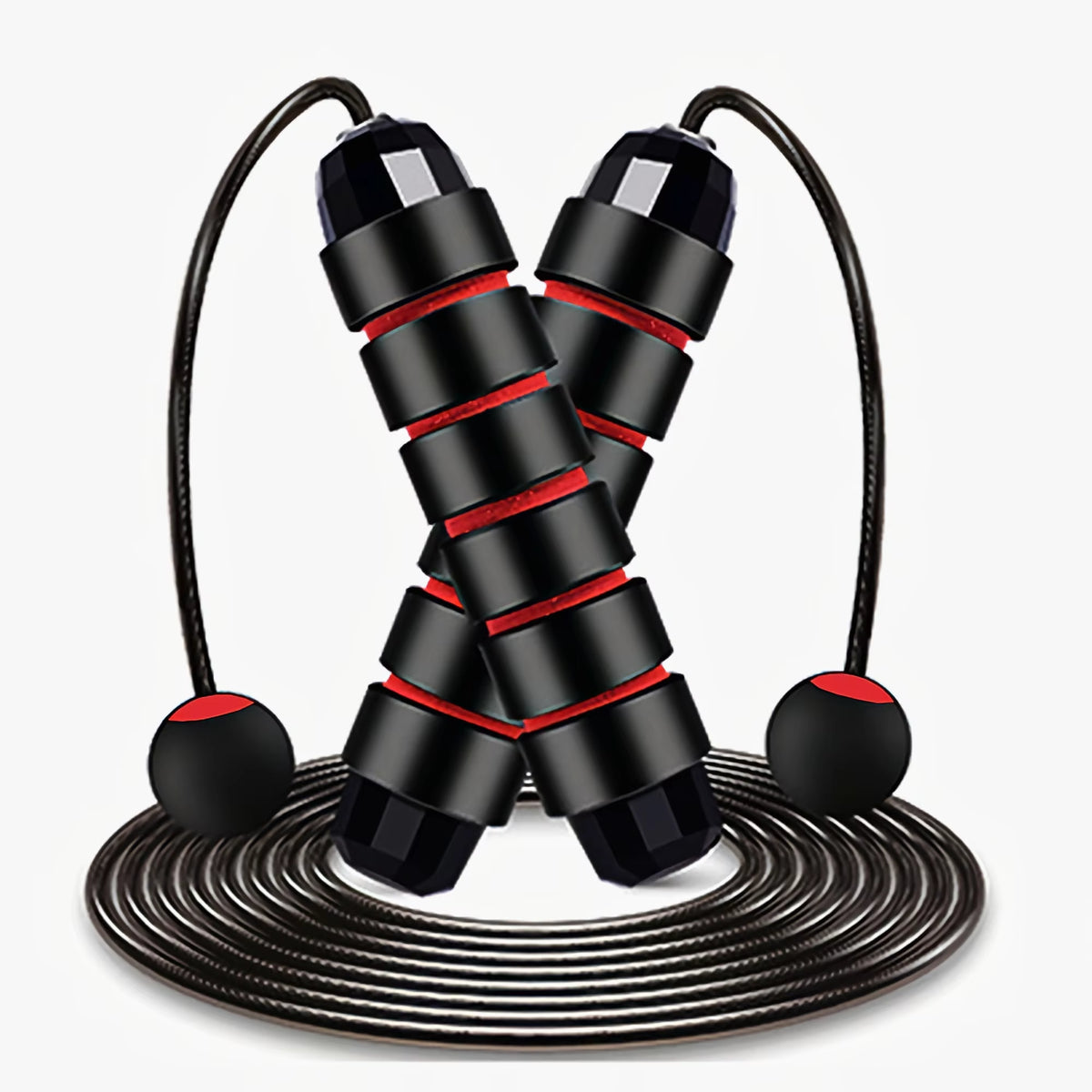 With Ball Bearings Adjustable Tangle-Free Speed Wire Jump Rope Workout with Foam Handles for Fitness Home Workouts and Slim Body