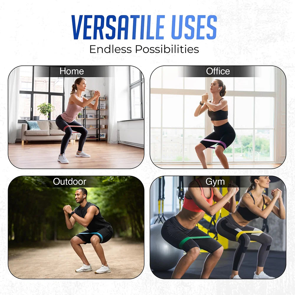 5Pcs Tpe Resistance Bands Fitness Set Rubber Loop Strength Training Workout Expander Yoga Gym Equipment Elastic Portable Pilates
