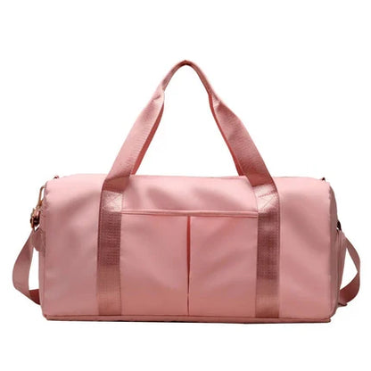 Gym Bag with Shoe Compartment and Wet Bag, Women'S Airplane Travel Duffel Bag, Sports Fitness Tote Bag for Swimming Yoga