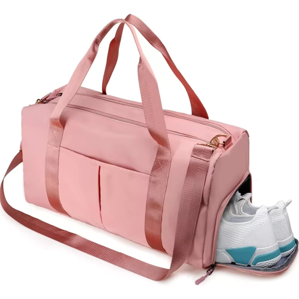 Gym Bag with Shoe Compartment and Wet Bag, Women'S Airplane Travel Duffel Bag, Sports Fitness Tote Bag for Swimming Yoga